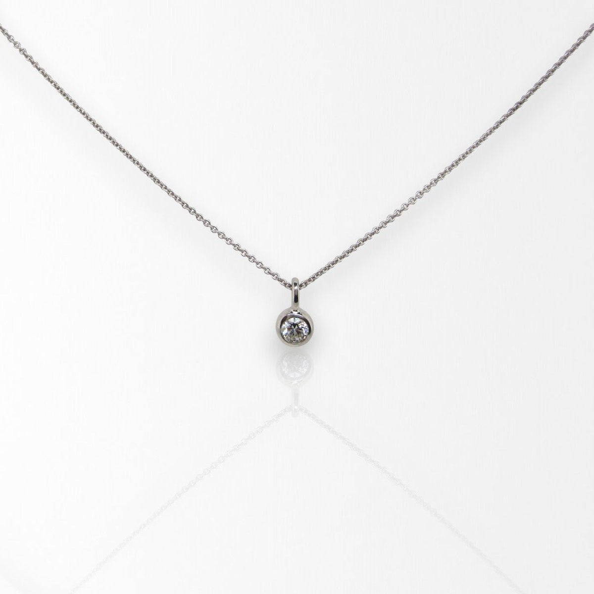 9ct White Gold Lab Grown Diamond Pendant