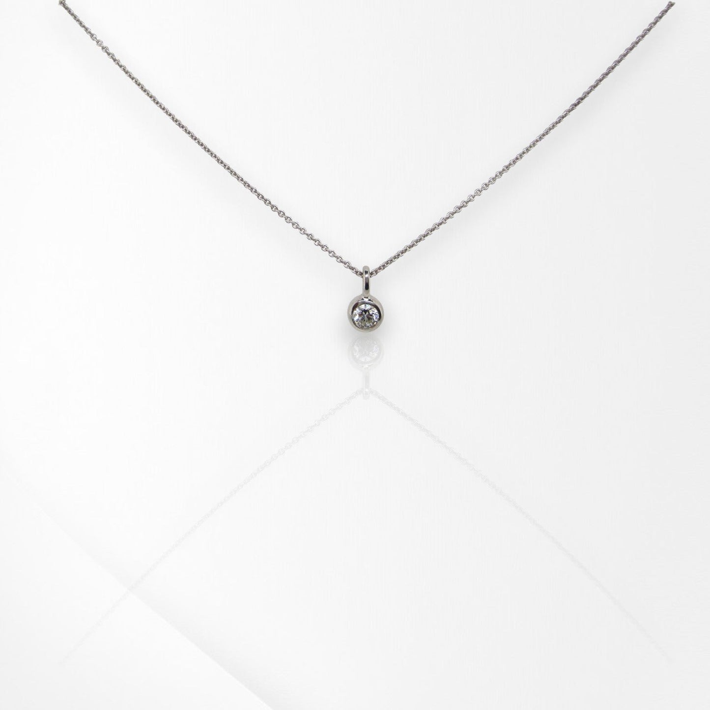 Bezel Set Lab Grown Diamond Pendant