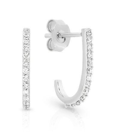 Biron Lab Grown Diamond Half Hoop Studs
