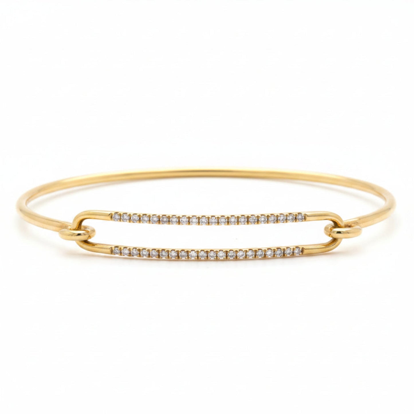 Yellow Gold Natural Diamond Bangle