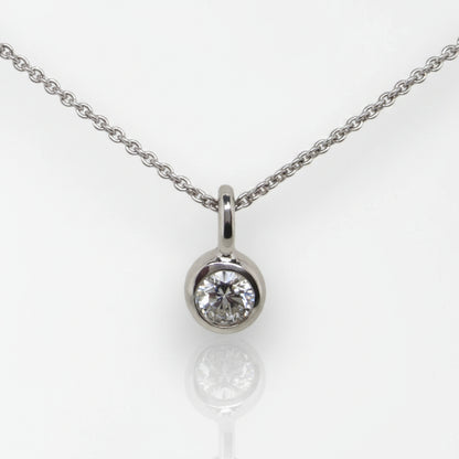9ct White Gold Lab Grown Diamond Pendant