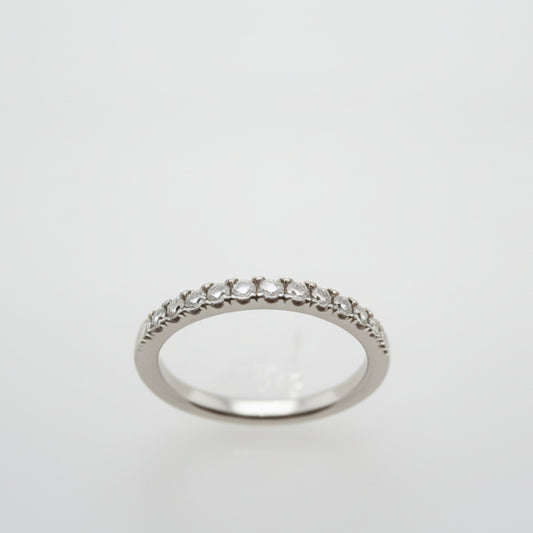 Platinum Claw-Set Diamond Wedding Ring