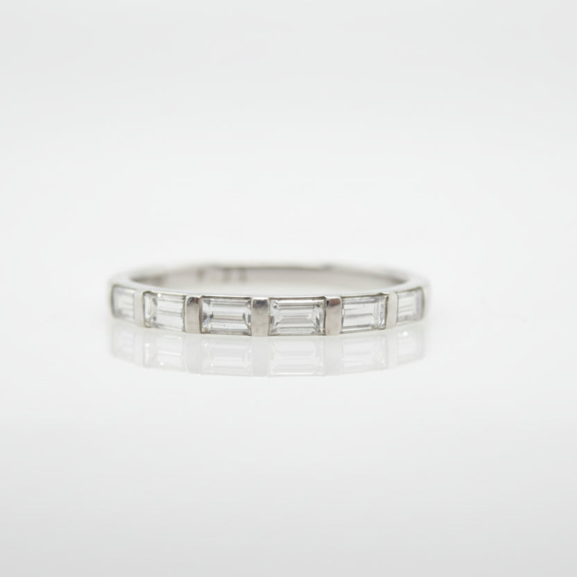 Handmade Baguette-Cut Diamond Wedding Ring