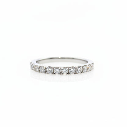 Platinum Claw-Set Diamond Wedding Ring