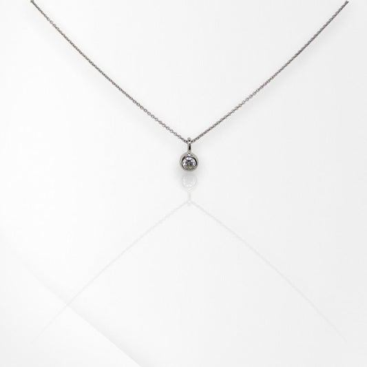 Bezel Set Lab Grown Diamond Pendant