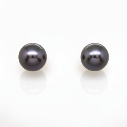18ct Yellow Gold Tahitian Pearl Studs