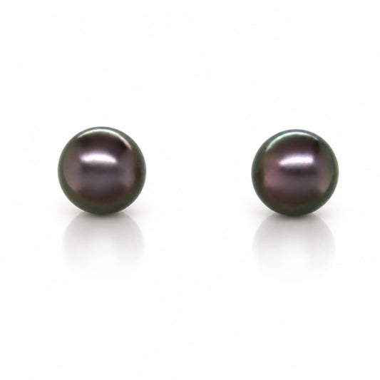 18ct Yellow Gold Tahitian Pearl Studs