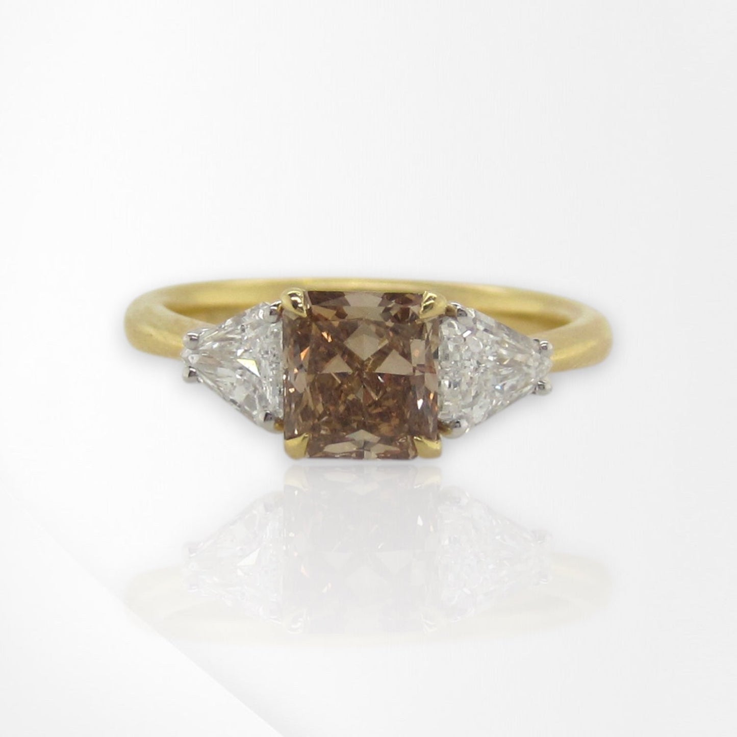 Radiant Cut Australian Chocolate Diamond Ring