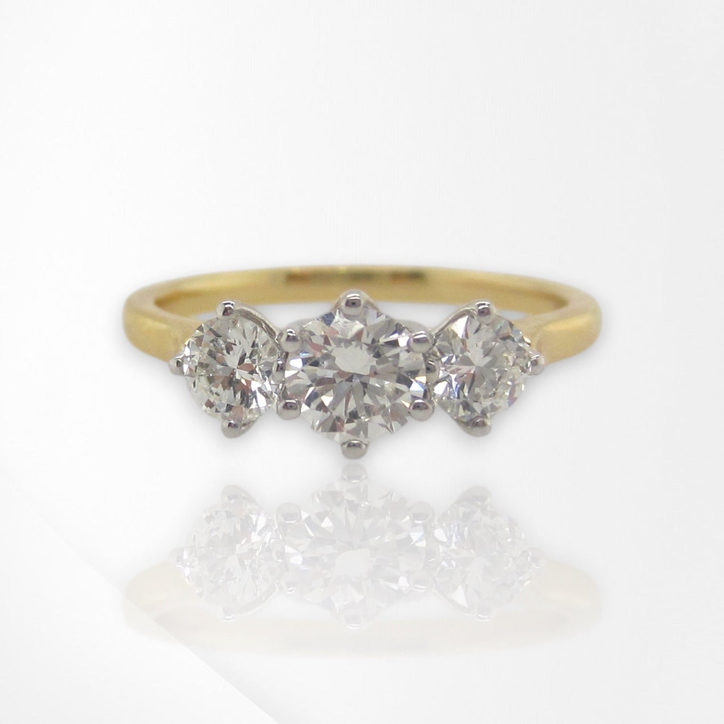Round Brilliant Cut Trilogy Diamond Ring