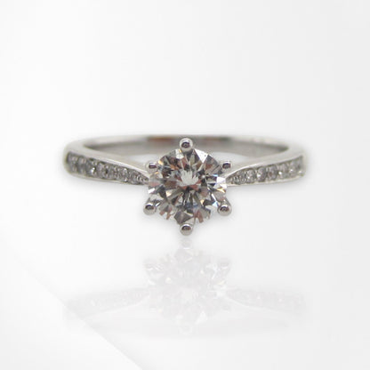 Handmade Round Brilliant Cut Diamond Ring