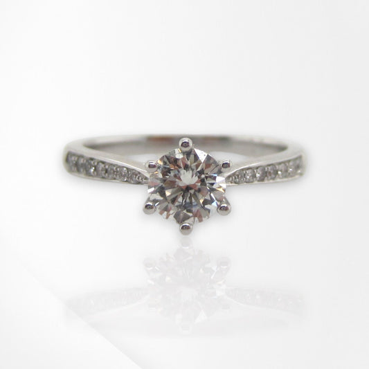 Handmade Round Brilliant Cut Diamond Ring