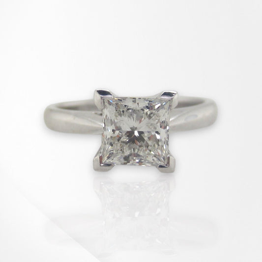 Handmade Princess Cut Diamond Ring