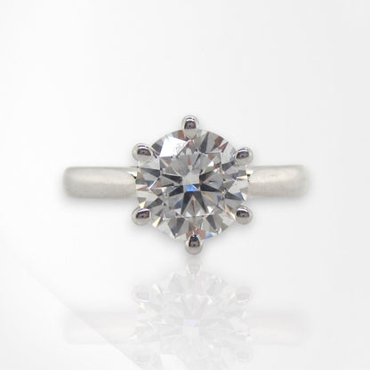 Handmade Round Brilliant Cut Lab Grown Diamond Ring