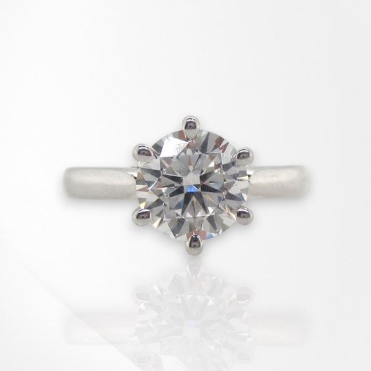 Handmade Round Brilliant Cut Lab Grown Diamond Ring