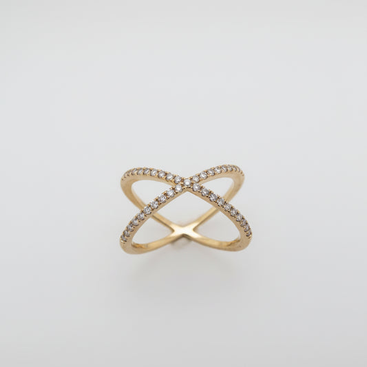 Lab Grown Diamond Crossover Dress Ring