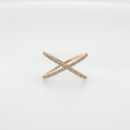 Lab Grown Diamond Crossover Dress Ring