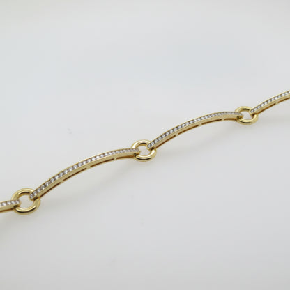 18ct Yellow Gold Diamond Bangle