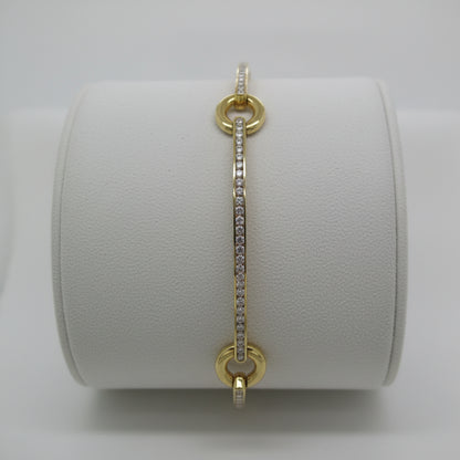 18ct Yellow Gold Diamond Bangle