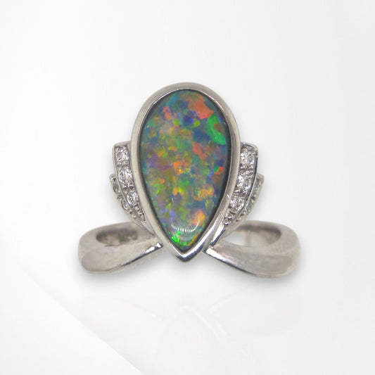Opal & Diamond Ring