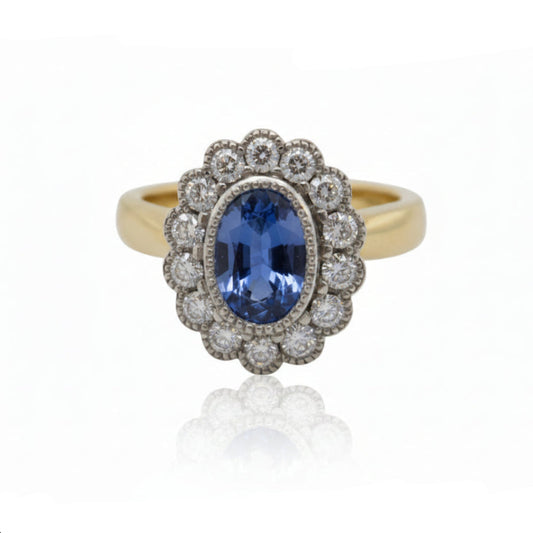 Handmade Oval Ceylon Sapphire Ring