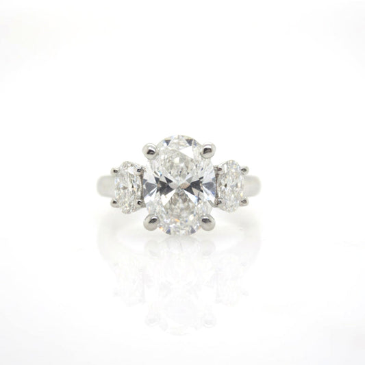 Oval Trilogy Lab Grown Diamond Ring