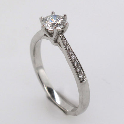 Handmade Round Brilliant Cut Diamond Ring