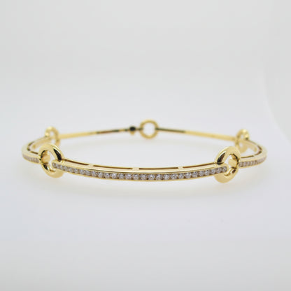 18ct Yellow Gold Diamond Bangle