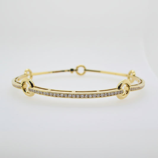 Yellow Gold Diamond Bangle