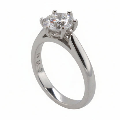 Handmade Round Brilliant Cut Lab Grown Diamond Ring