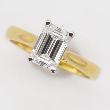 Handmade Emerald Cut Lab Grown Diamond Ring