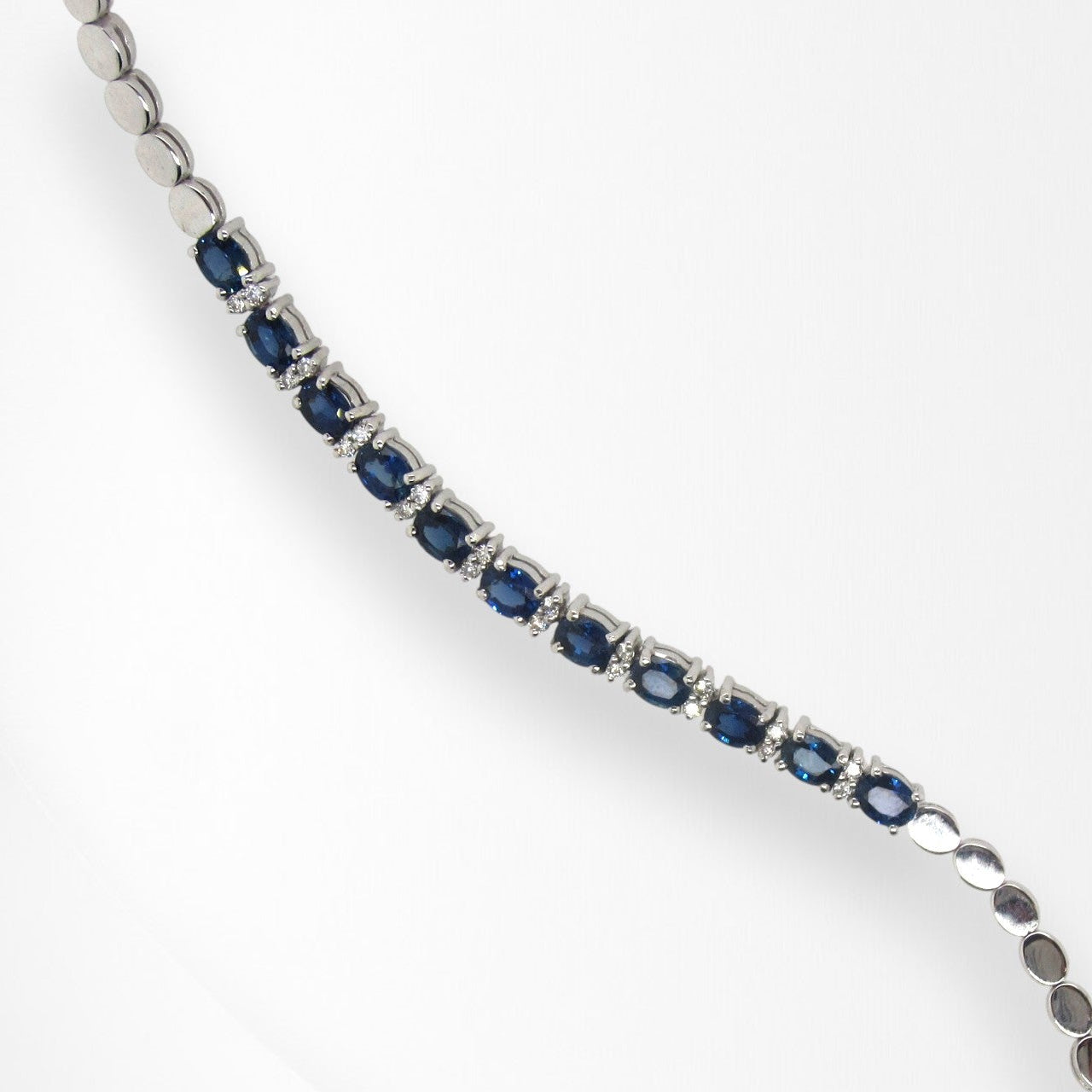 18ct White Gold Sapphire & Diamond Bracelet